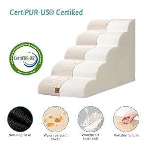 Dog-Stairs-for-Small-Dogs-Pet-Stairs-for-High-Beds-and-Couch-Pet-Ramp-for-Small-Dogs-and-Cats-Light-Khaki-Five-Steps - Cucciolini Doodles   Dog-Stairs-for-Small-Dogs-Pet-Stairs-for-High-Beds-and-Couch-Pet-Ramp-for-Small-Dogs-and-Cats-Light-Khaki-Five-Steps