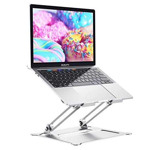 Laptop Stand for Desk, Adjustable Aluminum Laptop Holder Ergonomic Computer Stand Notebook Riser Compatible with 11-17.3" Laps MacBook Pro Air, Dell, Chromebook, Thinkpad by FURNINXS