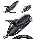 荷物に合わせて拡張 サドルバッグ 自転車 バッグ 7L-13L 防水 ツーリングバッグ サドルバック ロードバイク リア グッズ クロスバイク ドリンクホルダー (サドルバッグ1)