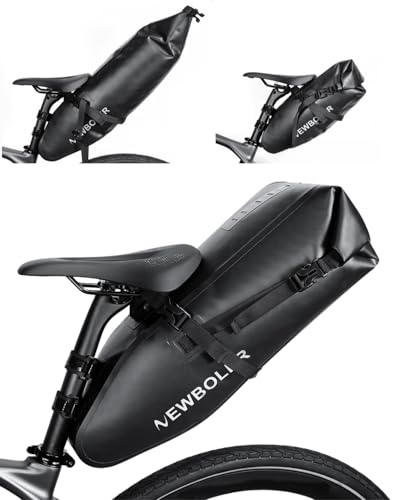 Amazon.co.jp: 荷物に合わせて拡張 サドルバッグ 自転車 バッグ 7L-13L