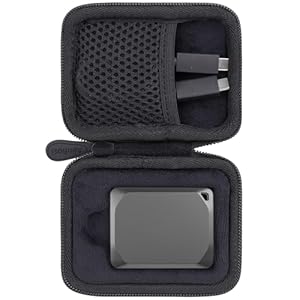 Aenllosi Harte Tasche Hülle für Crucial X9/X9 Pro/X10 Pro 1TB/2TB/4TB Tragbare SSD, Schutzhülle für Crucial SSD, Externe Solid State Drives Organizer (Nur Hülle)