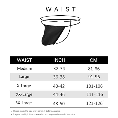 Yinyouyu Mens Silk Sexy Thong Bulge Pouch T-Back Low Rise G String Breathable Swim Underwear L 3 Pack #TOP5