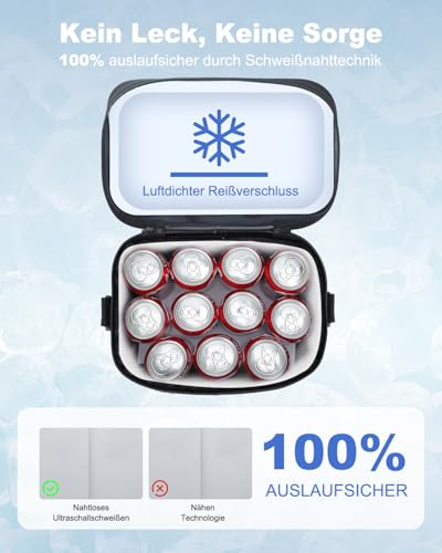 Kühltasche 15 Liter Yuleee, wasserdicht und isoliert