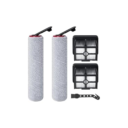 Fixbetter Ersatzbürstenrolle und HEPA-Filter passend für DREAME H15 Pro / H15 Mix / H12 Pro FlexReach Nass- und Trockensauger, 2 Bürstenrolle + 2 Filter + 1 Reinigungsbürste