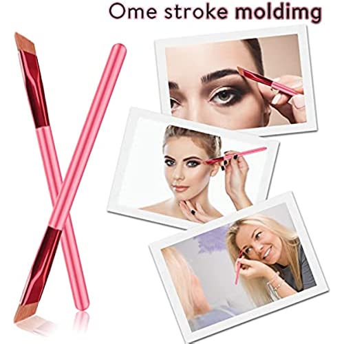 2Pcs Professional Makeup Eyebrow Brushes, Multifunctional Dimensional Eyebrow Brush And Portable Concealer Brush. Suitable For Hairline Eye Brow Contour For Women And Girls #TOP2
