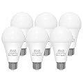 ORALUCE LED Light Bulbs 100 Watt - 120 Watt Equivalent, 15W 1600 Lumens 6500K Cool White LED Bulbs, E26 Medium Base, Non-Dimmable, UL Listed, 6Pack