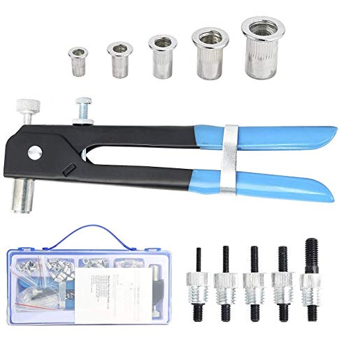 191pcs Heavy Duty Blind Rivet Nut Kit Set, Riveter Tool, Rivet Nut Gun, Thread Hand Riveter, Rivet Gun Threaded Insert Tool, Riveting Tools with 185PCS Metric Rivet Nuts Assortment M3 M4 M5 M6 M8 (B07Y698HSN) Amazon Price History, Amazon Price Tracker