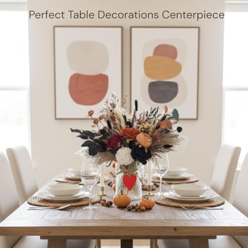 RyddeligHome Christmas Centerpieces for Dinner Table, Fall Centerpieces for Tables, Coffee Dining Table Centerpiece Decor for Home, Xmas Winter Decorations, Centro De Mesa De Otoño - Image 4