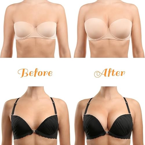 Image of SATINIOR Silicone Bra Inserts Breathable Enhancers Waterproof Push Up Bra Pads Non Slip Reusable Pad for Bikini