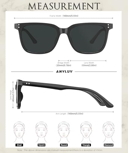 Image of ANYLUV Womens Sunglasses Polarized Sunglasses for Women, Trendy Woman Polarized Ultraviolet Protection Travel