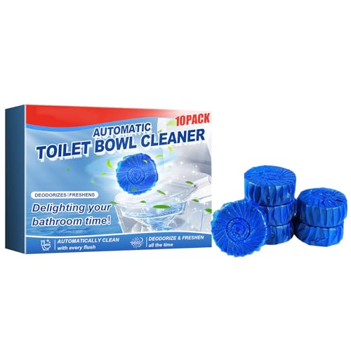 Bloques de Limpieza de Inodoro Azules,Bloque Azul Automático Limpiador,Pastilla para Cisterna,Tableta Limpiador de Cisterna,Limpiador de Cisternas para Inodoro Tabletas 10PC