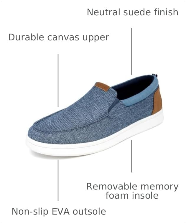 Image of Nautica Men's Slip-On Loafers Casual Moc Toe Sneakers Boat Shoes Slipper for Men - Lightweight & Comfortable - Derwin