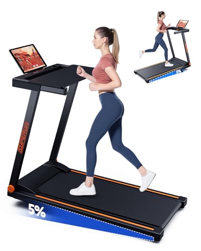 Superun Walking Pad Treadmill with Incline for Home Office 3-in-1 Under Desk Treadmill with Smart App Control 300LB Capacity Quiet Portable Foldable Treadmill for Apartment & Small Spaces