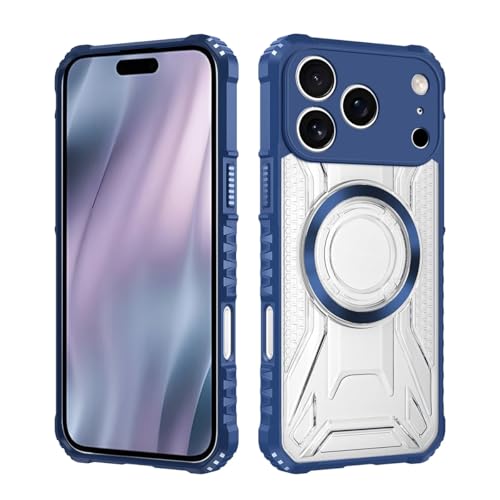 Coque rigide iPhone 15 Pro Max antichoc magnétique bleue premium