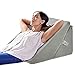 GOPLUS Coussin de Soutien Triangulaire Polyvalent, Coussin de Dossier pour Lit, Couchette, Canapé, Oreiller Anti-Stress Thérapeutique pour Soulager Le Douleur dans Le Dos et Genoux (Gris)