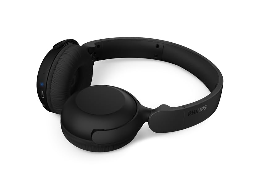 Image of Philips H2209 Wireless Headphones,On-Ear Bluetooth Headphones, Dynamic Bass, Sound Signature,Clear Call,25H Battery Life,Fast Charging,Soft Ear Cups,Bluetooth 5.4,Compact Design,Light,Matte Black