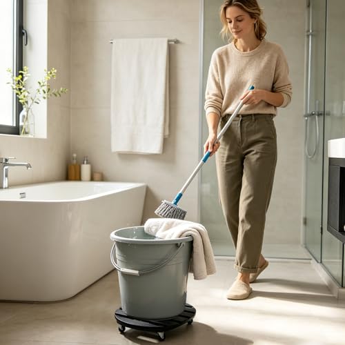 Chariot à roulettes pour plantes support rond robuste de 30 cm