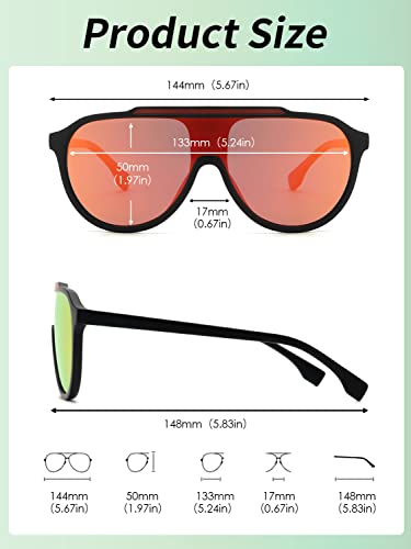 GLINDAR Occhiali da Sole a Scudo Polarizzato