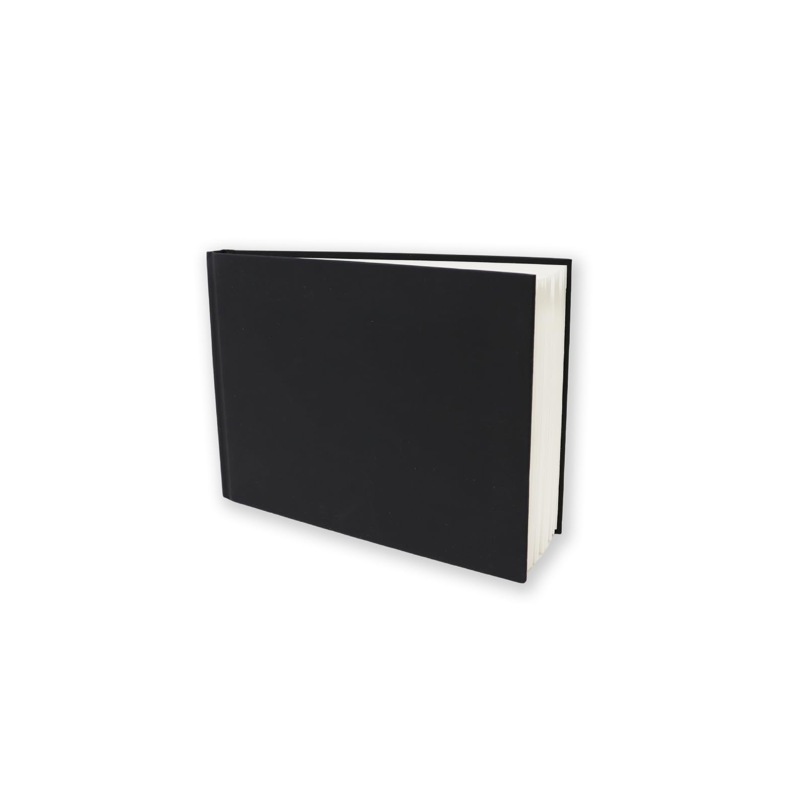 Artway Studio - Casebound A5 Sketchbook - Landscape - 92 Sides/46 Pages of 170gsm Cartridge Paper - Black Hardback Sketchbook