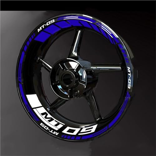 Autocollant réfléchissant bague extérieure moto Yamaha MT-09 style 28 bord épais