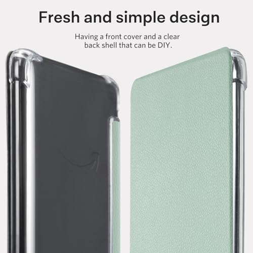 Image of CoBak Case for Kindle Paperwhite 12th Gen 2024 (7 inch) & Kindle Colorsoft Signature Edition (7 inch) - New PU Leather Cover and Clear Soft Silicone Back Cover with Auto Sleep Wake Feature