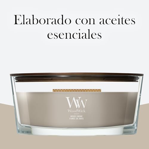 Image of WoodWick Scented Candle | Ellipse Candle | Wood Smoke | Perfect Gifts for Women