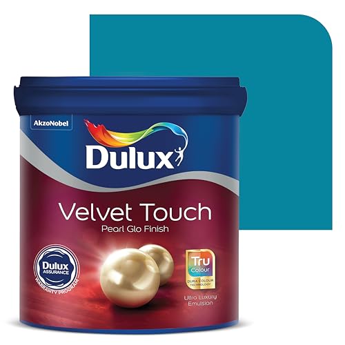 Image of Dulux Velvet Touch Pearl GLO Interior Emulsion Paint (20L, Sweet Saphyre) - Luxurious soft-sheen wall paint, highly durable, washable, rich, intense colors, with 6-year warranty
