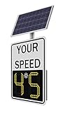 Safe Pace 100, Radar Feedback Sign, Solar Powered, 11' Display, White Face, LED Speed Limit Sign, 1485-00071