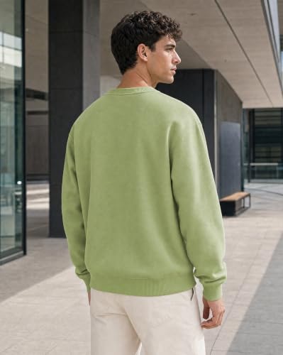 Image of Nobero Oversized Sweatshirts for Man Stylish Crew Neck | 280 GSM Rich Cotton Fleece Solid Oversized Fit Full Sleeve Sweatshirt for Men | Stylish Casual Wear Winter Sweatshirt for Men