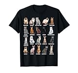 Types of Cats Educational Cat Breeds Chart Guide T-Shirt