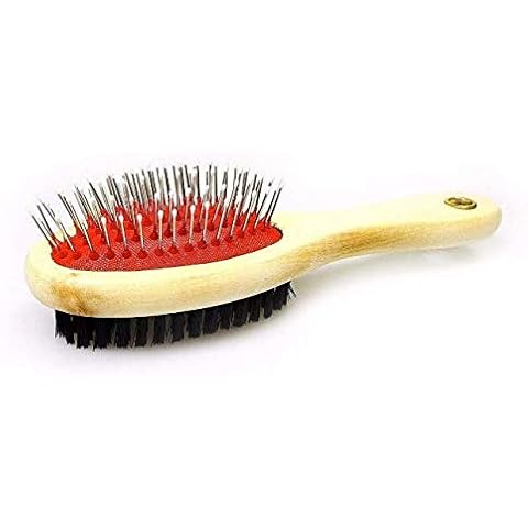 Bahob® Pet Grooming Brush Cat Dog Double Sided Wooden Groomer Hair Comb Grooming Massage Short or Long Hair Cover