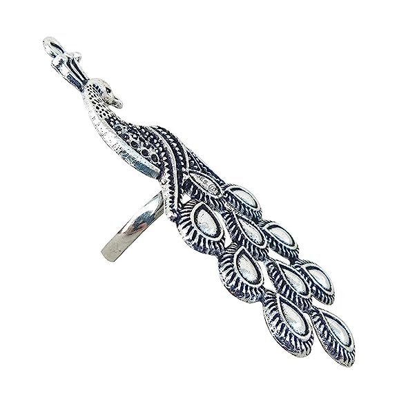 Honbon Traditional Silver Oxidised Ring Set Finger Jewellery Accessories for Women & Girls Perfect Birthday & Anniversary Gift for Sister & Wife (Pack of 1) Anguthi (Silver 1) (B0CC2MKLKT) Amazon Price History, Amazon Price Tracker
