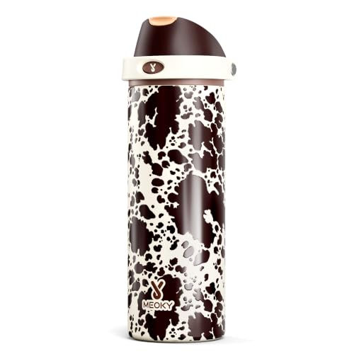 Image of Meoky 24 oz Insulated Stainless Steel Water Bottle with Straw for Men Boys