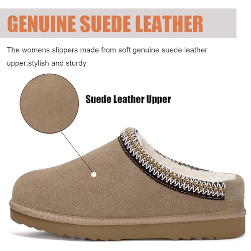 Women's Men's Slippers Platform Mini Boots for Women Genuine Suede Platform Slip-on Slippers Cozy Water Resistant Faux Fur Warm Winter Fuzzy House Shoes Indoor Outdoor2