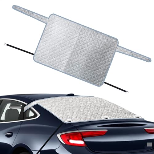 Rear Windshield Snow Cover, 140 X 80cm Magnetic Windscreen Frost Protector, Rear Car Window Snow Cover, Protect From Snow Ice Frost Sun UV Dust Water Resistant For Car Sun Shade Windscreen All Year