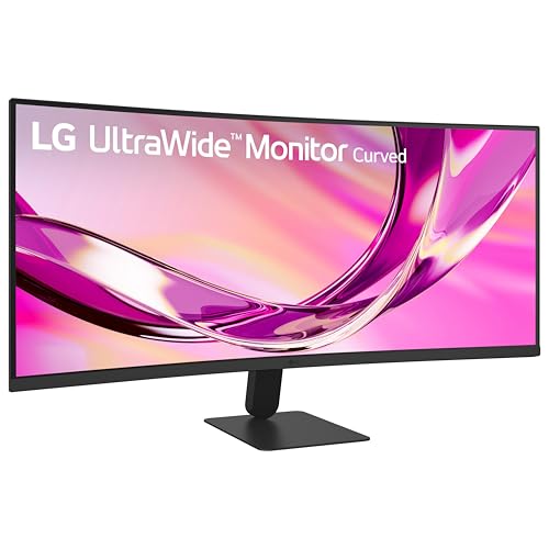 Image of LG 34U60ZB-B 34-inch UltraWide WQHD (3440 x 1440) Curved Computer Monitor, 120Hz, HDR10, 1800R, Switch, Reader Mode, Flicker Safe, Widescreen, HDMI, DP, Black