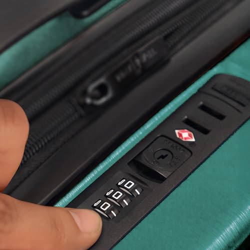 Image of 24 Inch Luggage with Spinner Wheels, Hard Shell Suitcase with TSA Locks for Luggage, Travel Large Suitcase, Expandable Hard Shell Suitcases, Green