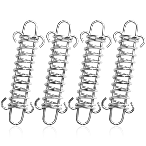 4 Piezas Muelle Tensor con Doble Gancho, Muelle para Carpas, Toldos, Caravanas, Accesorios de Fijación
