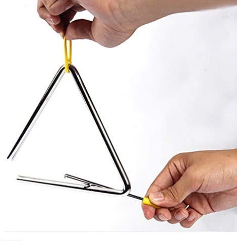 Musical Triangle & Beater Percussion Metal Instrument Musical School Toy