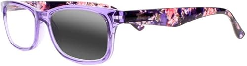 Miniatura 1 de Gafas de sol de lectura con marco rectangular fotocromático de transición bifocal, UV400, para mujer