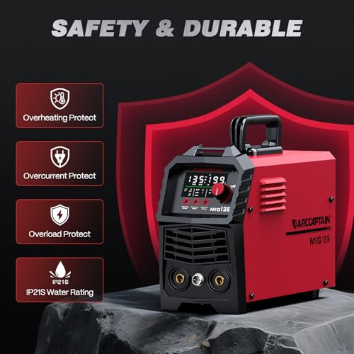 ARCCAPTAIN 135A Flux Core MIG Welder 110V 3-in-1 Gasless MIG Stick Lift TIG - image 7