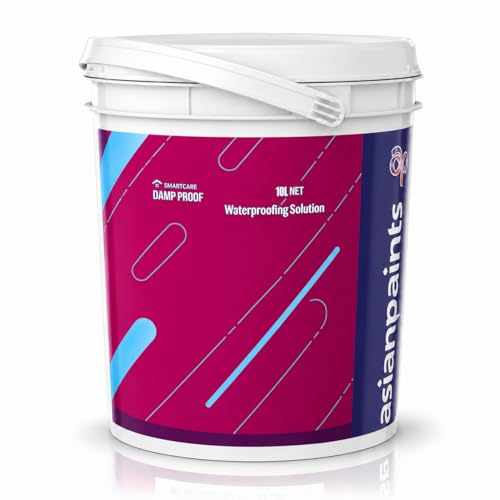 Image of SmartCare Damp Proof Waterproofing Paint | Fiber-Reinforced Elastomeric Liquid Membrane for Terrace, Roof & Exterior Wall Leakage Protection (White) (10 Liters)