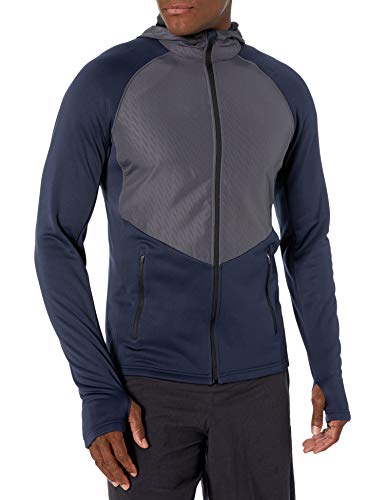 Craft Men's Charge Full Zip Sweat Hooded Training Jacket, Blaze/Asphalt, Large