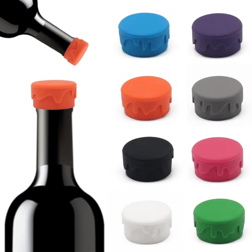 Bottle Caps, Beer Bottle Caps Silicone Reusable Soda Bottle Stopper Hat Sealer Cover For Soft Drink, Beverages, Homebrew, Kitchen Gadgets, Prevent Spillage, Dishwasher Safe, Bpa-Free (Mix, 8 Pack) #TOP4