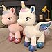 JMUNG 2 Unids / Set Unicornios De ala Brillante Juguete De Felpa 40 Cm, Unicornio Gigante Muñeco De Animales De Peluche Rosa Blanco Mosca Caballo Juguete Almohada