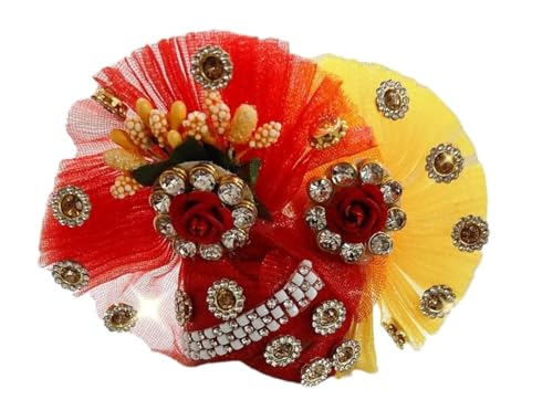 Image of Partish Laddu Gopal Janamashtmi Dress l Ladoo Gopal Dress l Kanha Ji Dress Size 1 2 4 5 6 (Size 5, Red+Yellow)