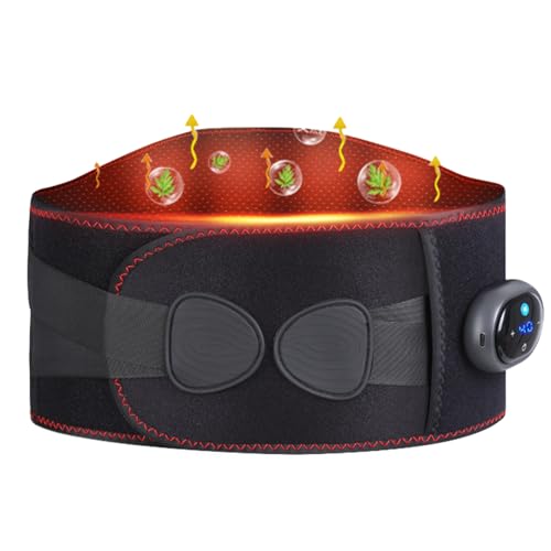 Almohadilla Eléctrica Para La Cintur, Cinturón Eléctrico Sin Cables Para La Espalda Con 3 Modos, Cinturón calefactor para dolor de espalda con masaje por vibración Para Aliviar El Dolor la Zona Lumbar
