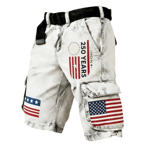 Salopette short denim patriotique homme pour la plage l'été et vos sorties ensoleillées