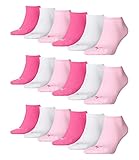 18 Paar Puma Sneaker Invisible Socken Gr. 35 - 49 Unisex für Damen Herren Füßlinge, Farbe:422 - pink lady, Socken & Strümpfe:39-42