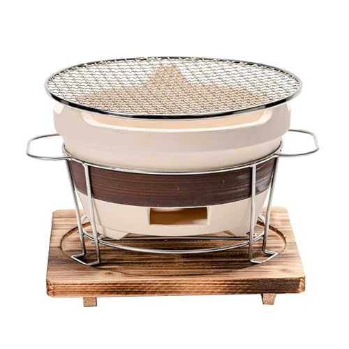 Poêle à charbon de bois en argile pour cuire sans brûler vos tables grâce à sa base isolante